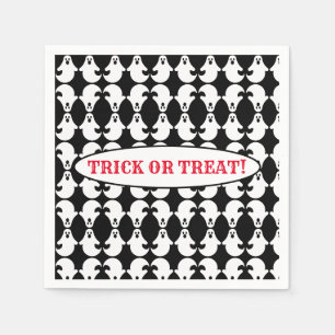 Spiegelsymmetrisch spookpatroon servetten
