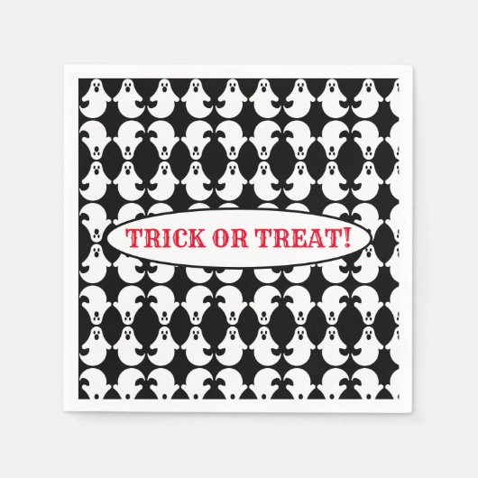 Spiegelsymmetrisch spookpatroon servetten (Voorkant)