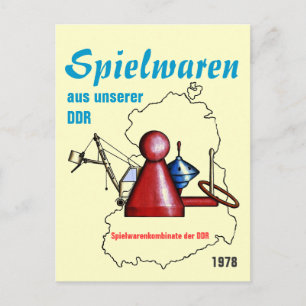 Spielwaren DDR Design Briefkaart