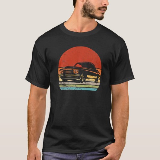  Spier Auto Retro Spier Auto Silhouet Ca T-shirt (Voorkant)