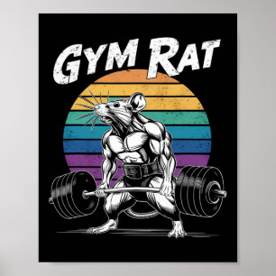 Spier Gym Rat Gewichtheffen Bodybuilding Workout Poster