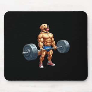 Spier Labrador Hond Deadlifting Gym Gewichtheffen Muismat