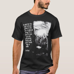 Spier Man en Socrates Quote - Donker Shirt