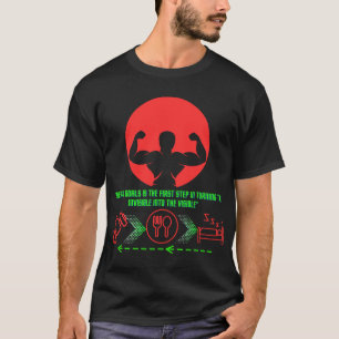Spier omhoog en niveau omhoog t-shirt