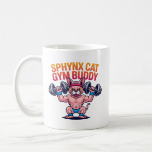 Spierball Sphynx Kat Gymmaatje Cartoon Koffiemok