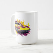 Spierballenauto Koffiemok (Voorkant links)
