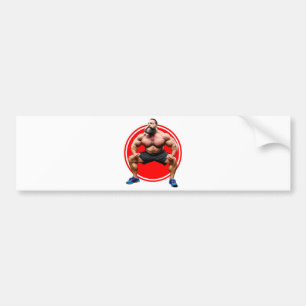 Spierbundel met baard bumpersticker