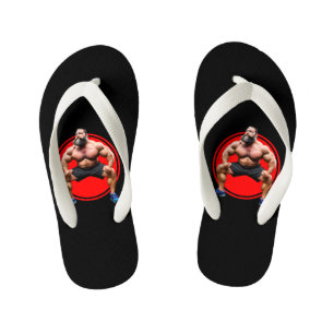 Spierbundel met baard kinder teenslippers