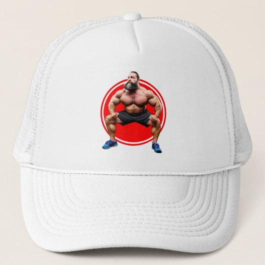 Spierbundel met baard trucker pet (Voorkant)