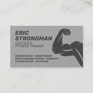 Spieren flex arm biceps illustratie visitekaartje