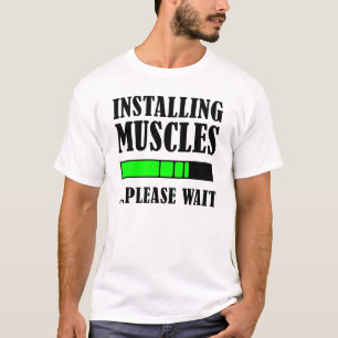 Spieren installeren graag gewicht grappig shirt