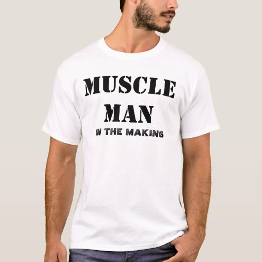 SPIEREN MAN IN HET MAKEN T-SHIRT (Voorkant)