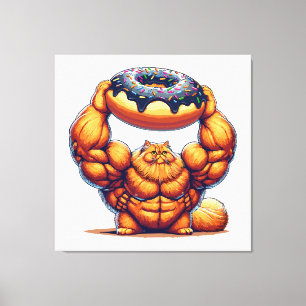 Spierkat die Donut optilt Canvas Afdruk