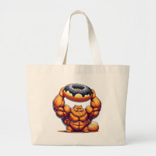Spierkat die Donut optilt Grote Tote Bag
