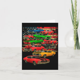 Spierklassieker auto ventje Amerikaanse vlag vader Kaart