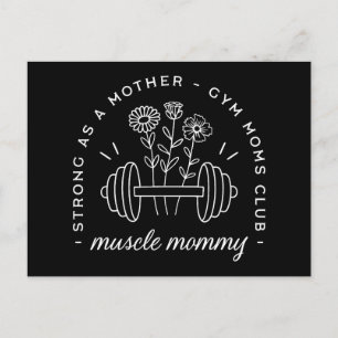 Spiermoeder gym mama sterke moeder grappig briefkaart