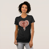 Spierpomp (hart) tekening t-shirt (Voorkant volledig)