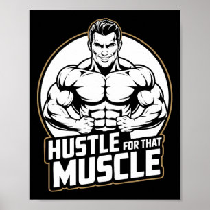 Spiertraining Fitness Bodybuilding Gewichtheffen Poster