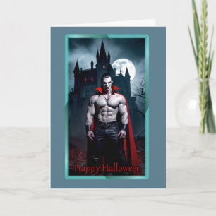 Spiervormige Dracula Halloween Kaart