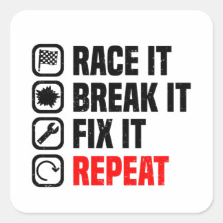 Spierwagen V8 Turbocompressor Afstempeling auto Vierkante Sticker