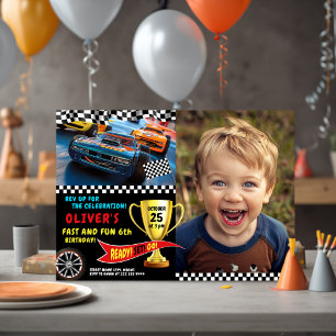 Spierwagen Verjaardagsstijl voor Jongens Kaart