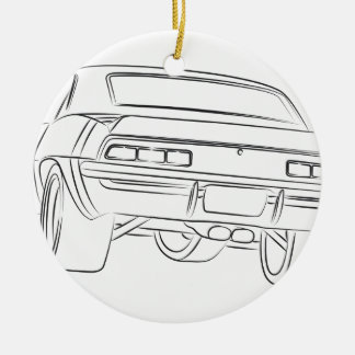 Spierwagentekening Keramisch Ornament