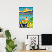 Spiez, Zwitserland,Reisposter Poster (Thuiskantoor)