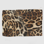 Spiffy Leopard Spots Leather Grain look Golfhanddoek (Horizontaal)