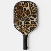 Spiffy Leopard Spots Leather Grain look Pickleball Paddle (Achterkant)