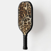 Spiffy Leopard Spots Leather Grain look Pickleball Paddle (Links)