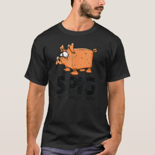 Spig waar spam afkomstig is van Funny Pig T-shirt