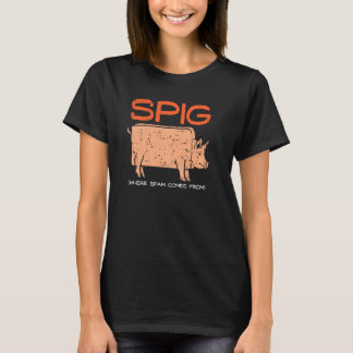 Spig waar spam afkomstig is van I Funny Pig Farmer T-shirt