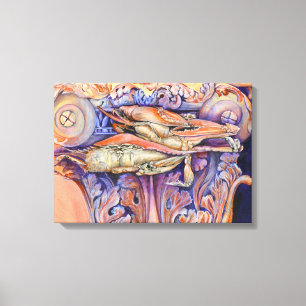 Spike en Curly Spelen Label Canvas Afdruk