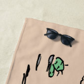 Spike in een maanverlichte woestijn strandlaken (In situ)