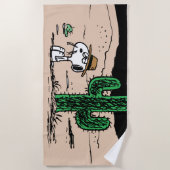 Spike in een maanverlichte woestijn strandlaken (Voorkant)