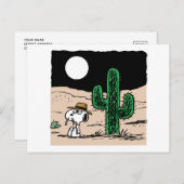 Spike in een Moonlit woestijn Briefkaart (Voorkant / Achterkant)