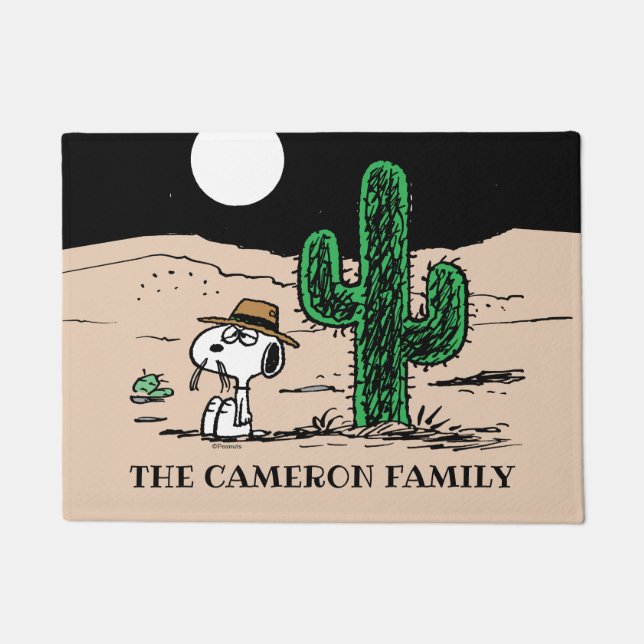 Spike in een Moonlit woestijn Deurmat (Voorkant)