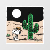 Spike in een Moonlit woestijn Raamsticker (Vel)