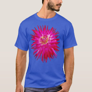 Spike Petals Roze Dahlia Bloemen Foto Knipsel T-shirt