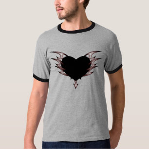 Spiked Heart. Black&Grey. T-shirt