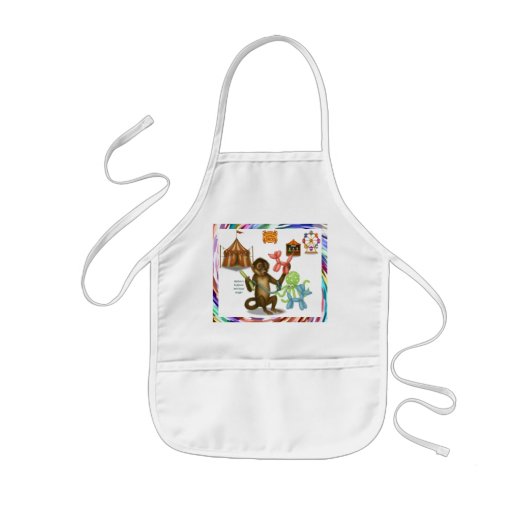 Spike's balloon monkey magic kinder schort (Voorkant)