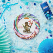 Spike's balloon monkey magic papieren bordje (Feest)