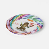 Spike's balloon monkey magic papieren bordje (Gekanteld)