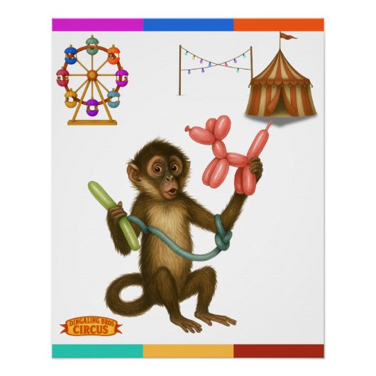 Spike's balloon monkey magic perfect poster (Voorkant)