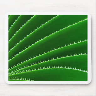 Spiky Green Leaf Pattern Muismat