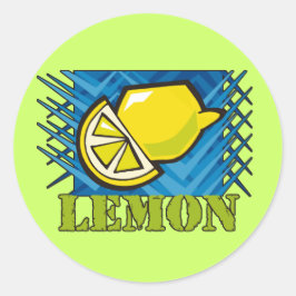 Spiky Lemon Ronde Sticker