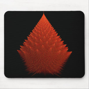 Spiky Red "Tree" fractal met spikes Muismat