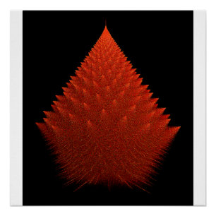 Spiky Red "Tree" fractal met spikes Perfect Poster