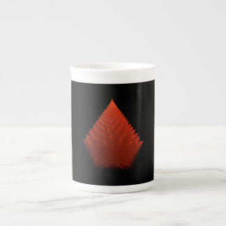 Spiky Red "Tree" fractal met spikes Porselein Kop