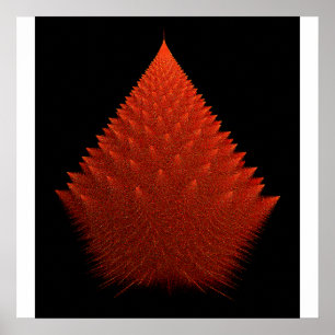 Spiky Red "Tree" fractal met spikes Poster
